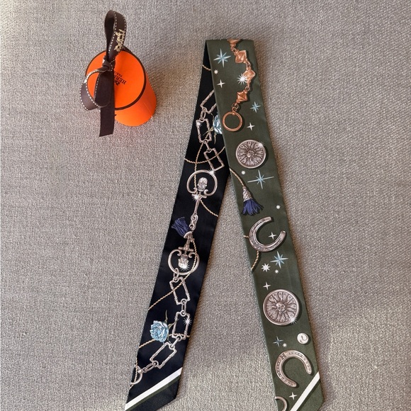 Hermes Twilly C'est la Fete scarf - Picture 1 of 5